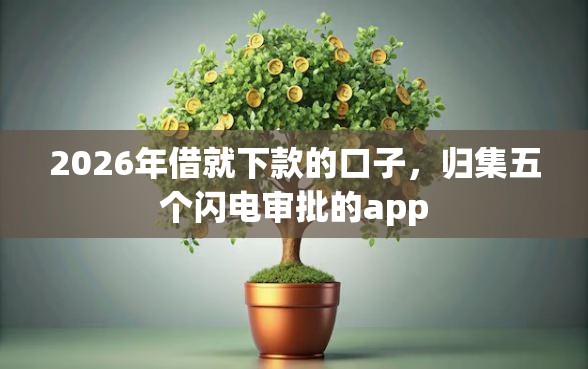 2026年借就下款的口子，归集五个闪电审批的app