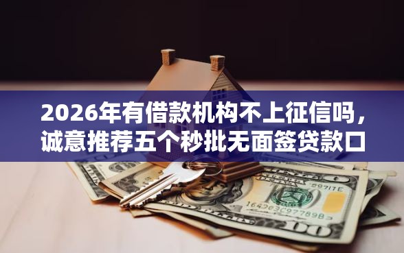 2026年有借款机构不上征信吗，诚意推荐五个秒批无面签贷款口子