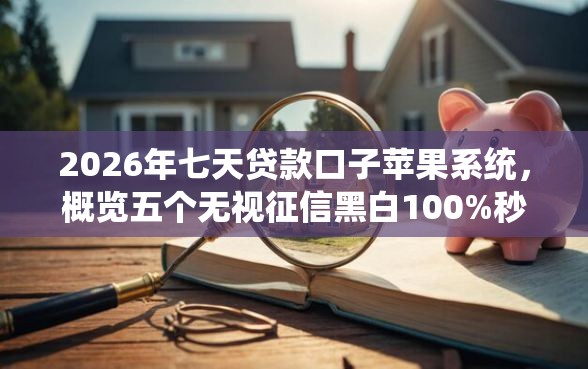 2026年七天贷款口子苹果系统，概览五个无视征信黑白100%秒下网贷软件