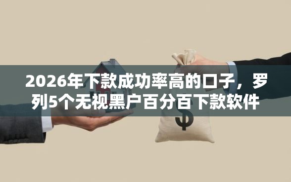 2026年下款成功率高的口子，罗列5个无视黑户百分百下款软件