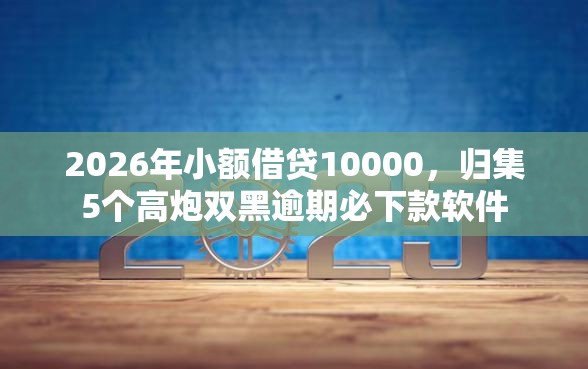 2026年小额借贷10000,归集5个高炮双黑逾期必下款软件 2026年小额借贷10000,归集5个高炮双黑逾期必下款软件