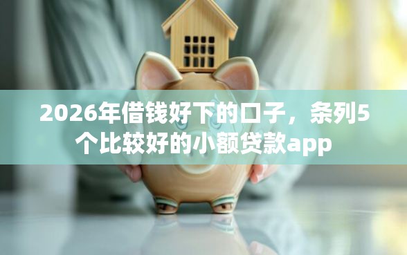 2026年借钱好下的口子，条列5个比较好的小额贷款app