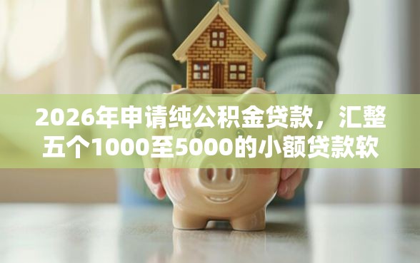 2026年申请纯公积金贷款，汇整五个1000至5000的小额贷款软件