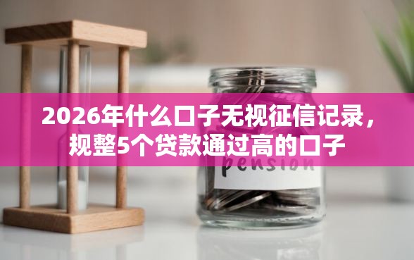 2026年什么口子无视征信记录，规整5个贷款通过高的口子