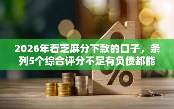 2026年看芝麻分下款的口子，条列5个综合评分不足有负债都能下款平台