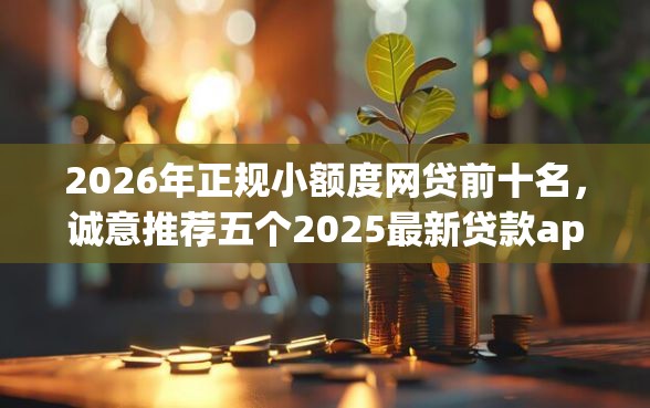 2026年正规小额度网贷前十名，诚意推荐五个2025最新贷款app
