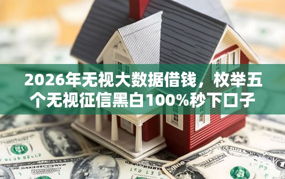 2026年无视大数据借钱，枚举五个无视征信黑白100%秒下口子