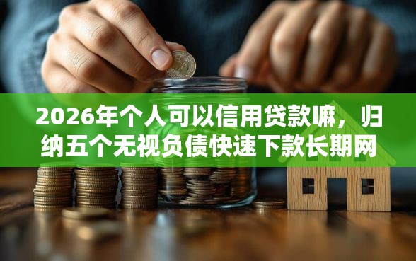 2026年个人可以信用贷款嘛，归纳五个无视负债快速下款长期网贷的平台