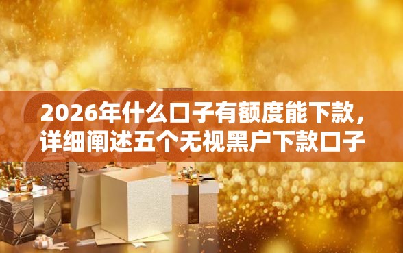 2026年什么口子有额度能下款,详细阐述五个无视黑户下款口子 2026年什么口子有额度能下款,详细阐述五个无视黑户下款口子