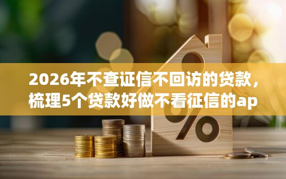 2026年不查证信不回访的贷款，梳理5个贷款好做不看征信的app