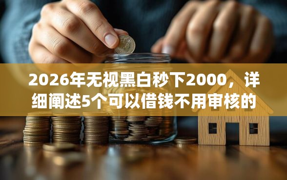2026年无视黑白秒下2000，详细阐述5个可以借钱不用审核的app