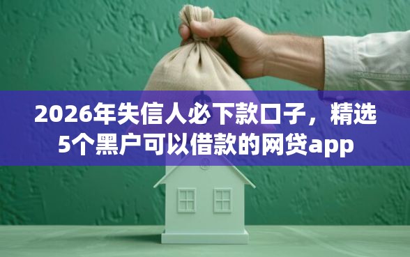 2026年失信人必下款口子，精选5个黑户可以借款的网贷app