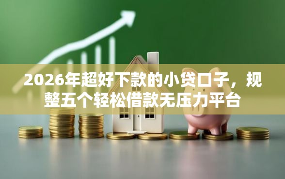2026年超好下款的小贷口子，规整五个轻松借款无压力平台