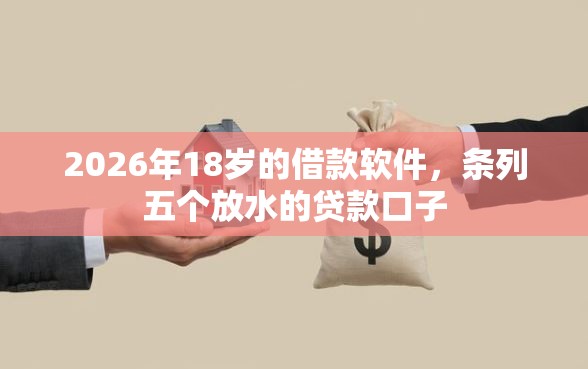 2026年18岁的借款软件，条列五个放水的贷款口子