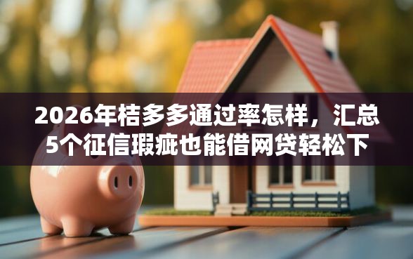 2026年桔多多通过率怎样，汇总5个征信瑕疵也能借网贷轻松下款的口子