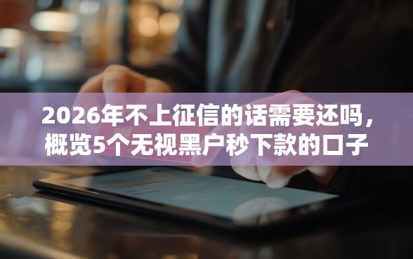 2026年不上征信的话需要还吗，概览5个无视黑户秒下款的口子