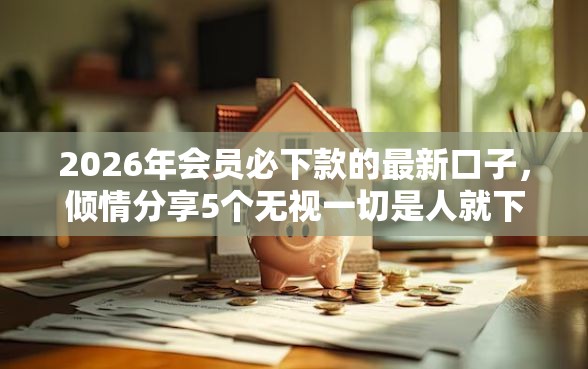 2026年会员必下款的最新口子，倾情分享5个无视一切是人就下款口子