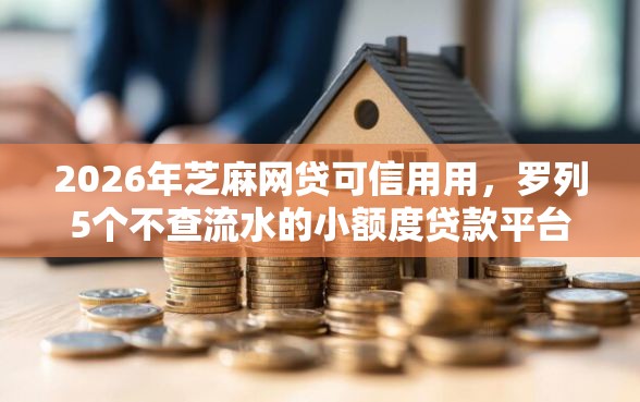 2026年芝麻网贷可信用用，罗列5个不查流水的小额度贷款平台