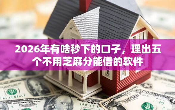 2026年有啥秒下的口子，理出五个不用芝麻分能借的软件