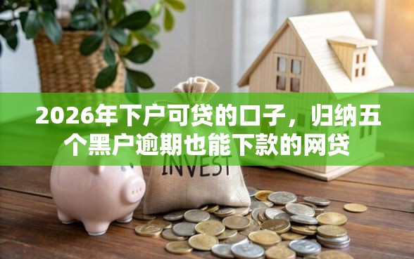 2026年下户可贷的口子，归纳五个黑户逾期也能下款的网贷