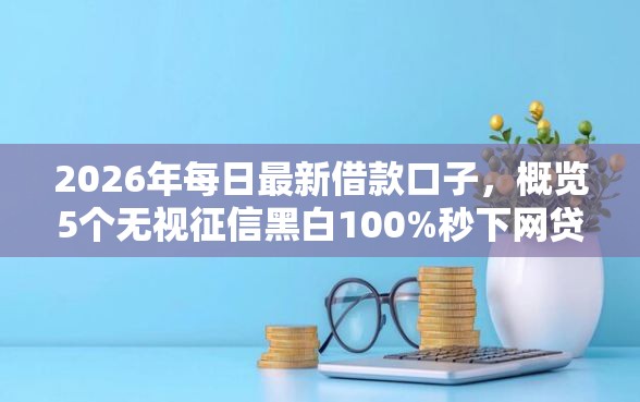 2026年每日最新借款口子，概览5个无视征信黑白100%秒下网贷平台