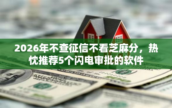 2026年不查征信不看芝麻分，热忱推荐5个闪电审批的软件