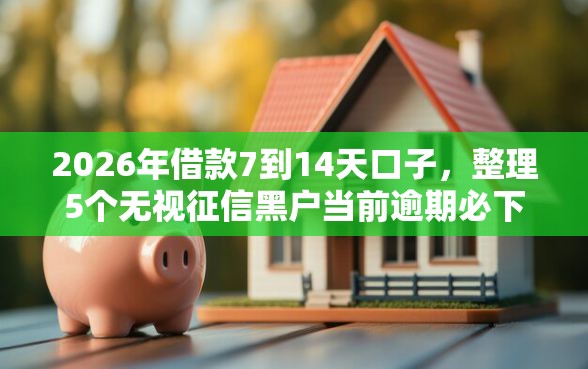 2026年借款7到14天口子，整理5个无视征信黑户当前逾期必下款的口子