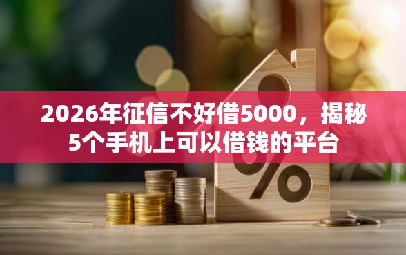 2026年征信不好借5000，揭秘5个手机上可以借钱的平台