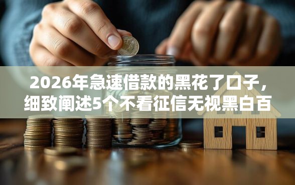 2026年急速借款的黑花了口子，细致阐述5个不看征信无视黑白百分百下款口子