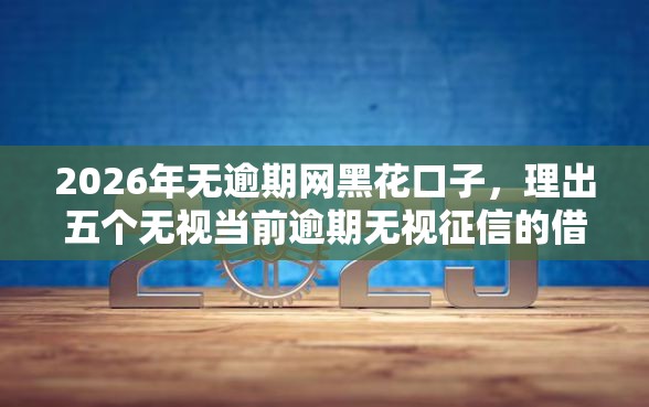 2026年无逾期网黑花口子，理出五个无视当前逾期无视征信的借款口子