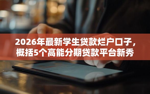 2026年最新学生贷款烂户口子，概括5个高能分期贷款平台新秀