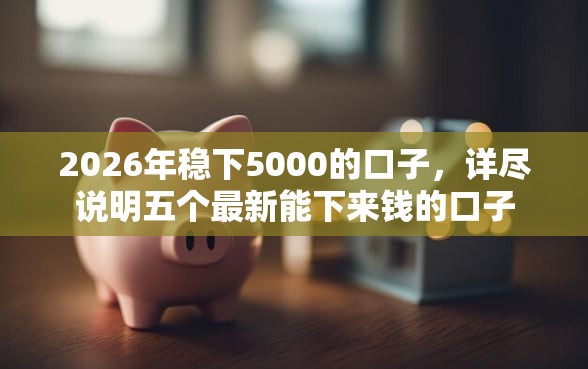 2026年稳下5000的口子，详尽说明五个最新能下来钱的口子