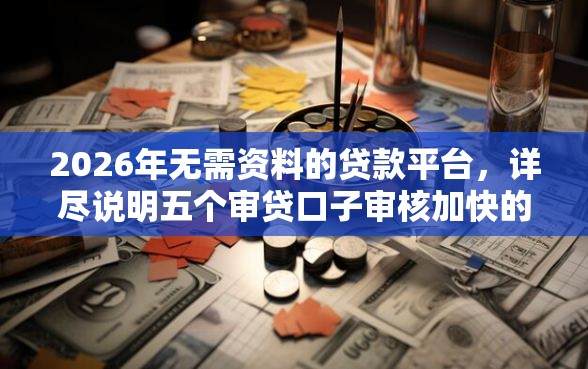 2026年无需资料的贷款平台，详尽说明五个审贷口子审核加快的口子