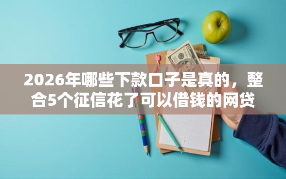2026年哪些下款口子是真的，整合5个征信花了可以借钱的网贷软件