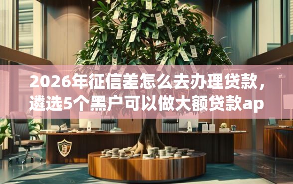 2026年征信差怎么去办理贷款,遴选5个黑户可以做大额贷款app 2026年征信差怎么去办理贷款,遴选5个黑户可以做大额贷款app