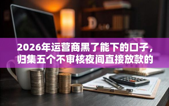 2026年运营商黑了能下的口子，归集五个不审核夜间直接放款的网贷平台