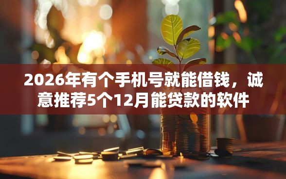 2026年有个手机号就能借钱，诚意推荐5个12月能贷款的软件