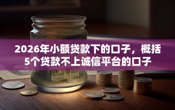 2026年小额贷款下的口子，概括5个贷款不上诚信平台的口子