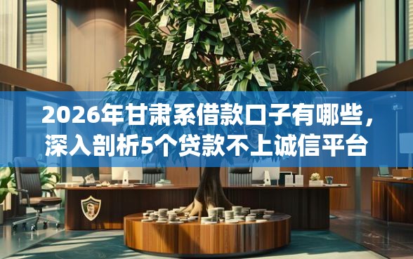 2026年甘肃系借款口子有哪些，深入剖析5个贷款不上诚信平台的app