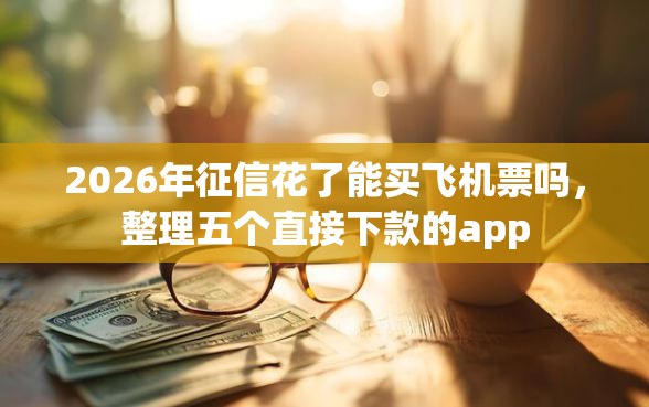 2026年征信花了能买飞机票吗，整理五个直接下款的app