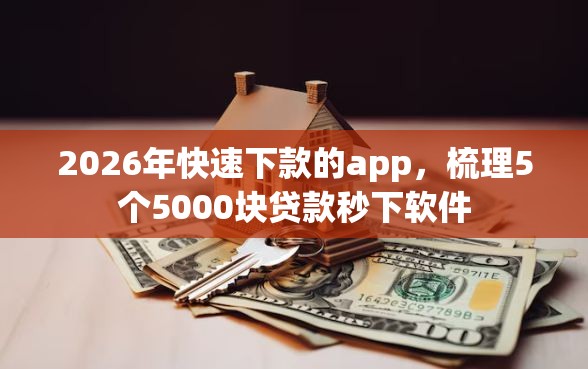 2026年快速下款的app，梳理5个5000块贷款秒下软件