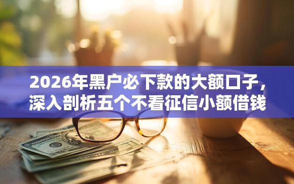 2026年黑户必下款的大额口子,深入剖析五个不看征信小额借钱的软件 2026年黑户必下款的大额口子,深入剖析五个不看征信小额借钱的软件