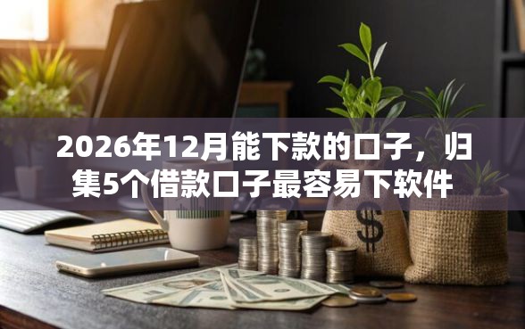 2026年12月能下款的口子，归集5个借款口子最容易下软件