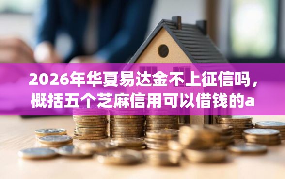 2026年华夏易达金不上征信吗，概括五个芝麻信用可以借钱的app