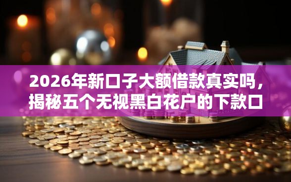 2026年新口子大额借款真实吗，揭秘五个无视黑白花户的下款口子