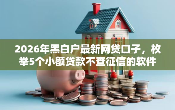 2026年黑白户最新网贷口子，枚举5个小额贷款不查征信的软件