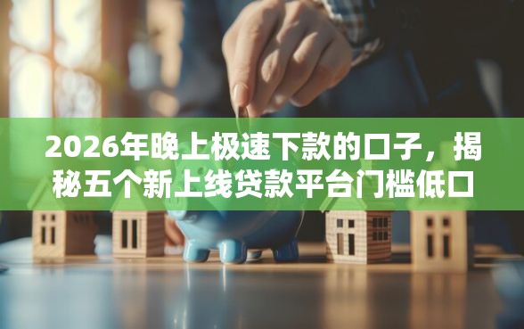 2026年晚上极速下款的口子，揭秘五个新上线贷款平台门槛低口子
