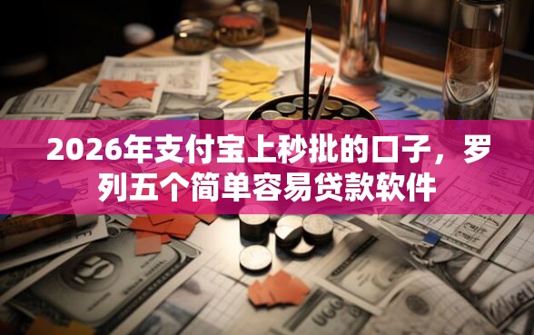 2026年支付宝上秒批的口子，罗列五个简单容易贷款软件