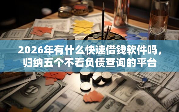 2026年有什么快速借钱软件吗，归纳五个不看负债查询的平台