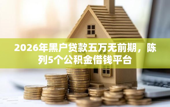 2026年黑户贷款五万无前期，陈列5个公积金借钱平台